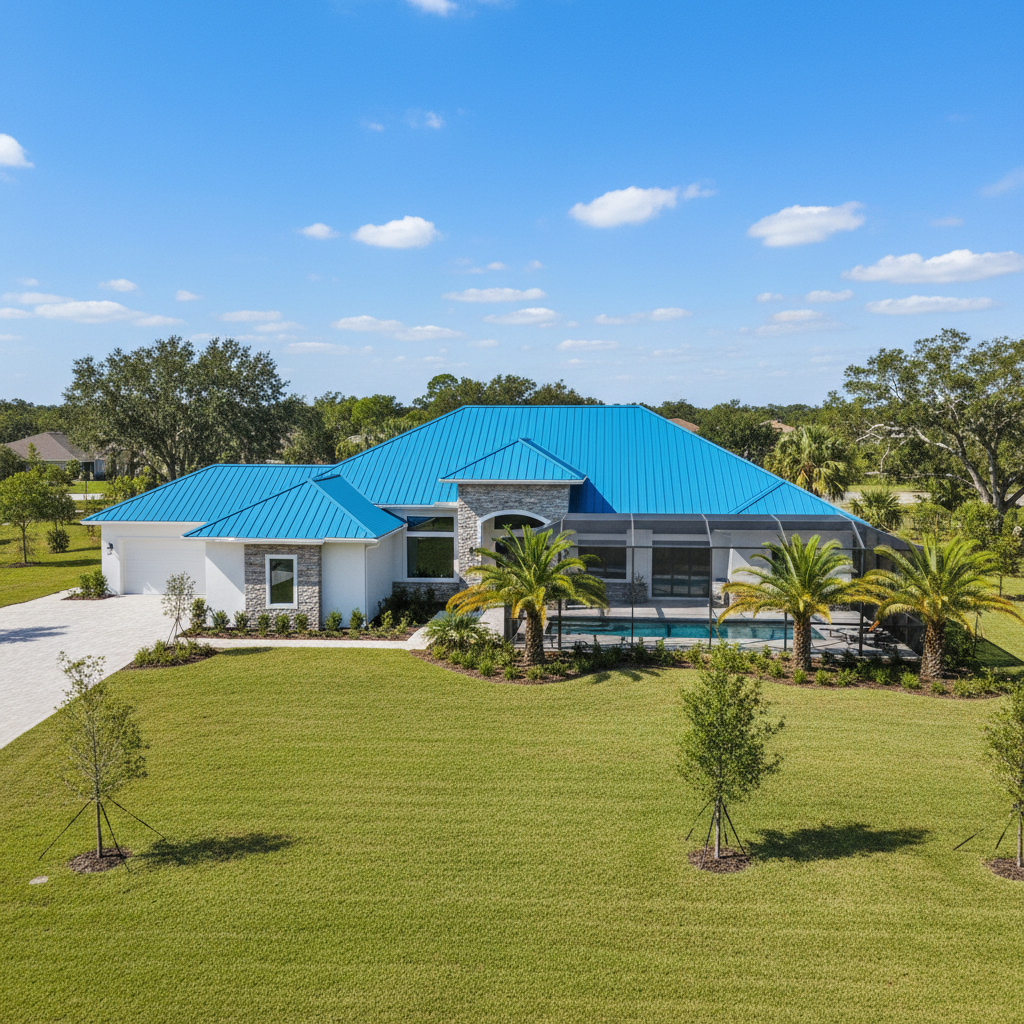 Polk City roofing service page hero for Trimm Roofing